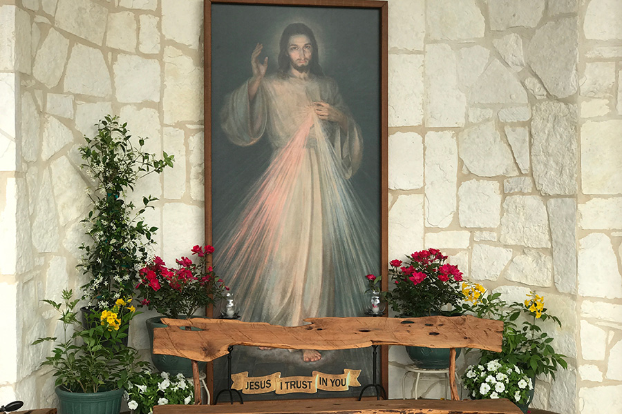 Divine Mercy Image at the Teocalli